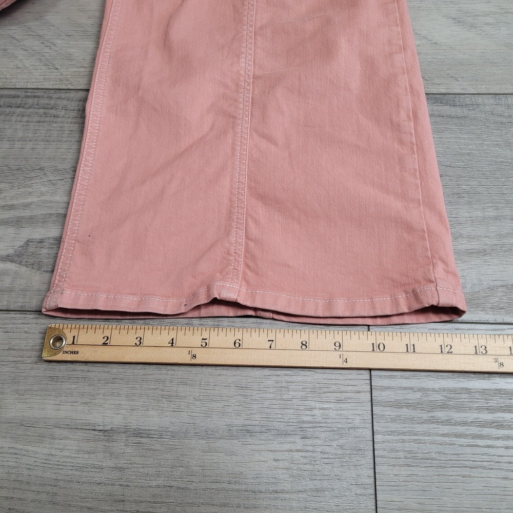 🌸Anthropologie Maeve Jeans Women 31 Peach Delaney Wide Leg High Rise Clean-Seam - Picture 10 of 16